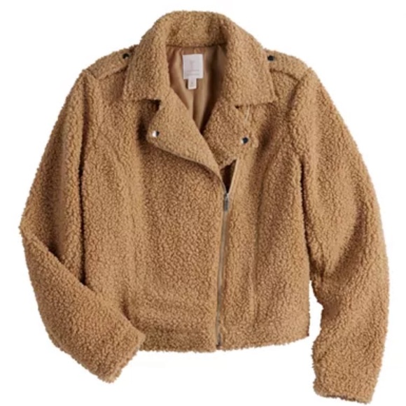LC Lauren Conrad Sherpa Moto Jacket - Picture 2 of 7